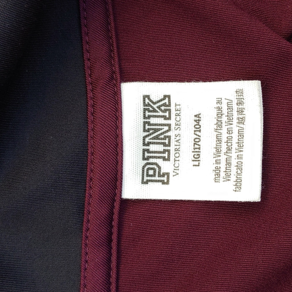 Victoria's Secret PINK Zip Track Jacket in Red, Black, Gray, Size Large - Picture 11 of 12